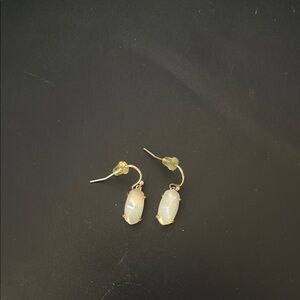 Kendra Scott Gold and White Earrings